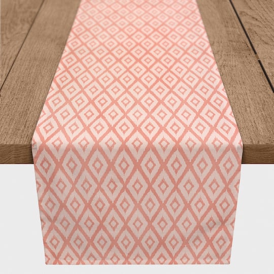 Coral Ikat Table Runner